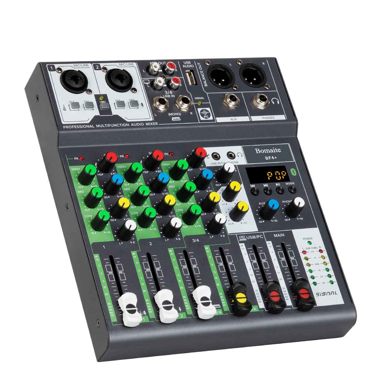 Amazon.com: Bomaite BF4+ Mini audio DJ mixer Sound Board Console